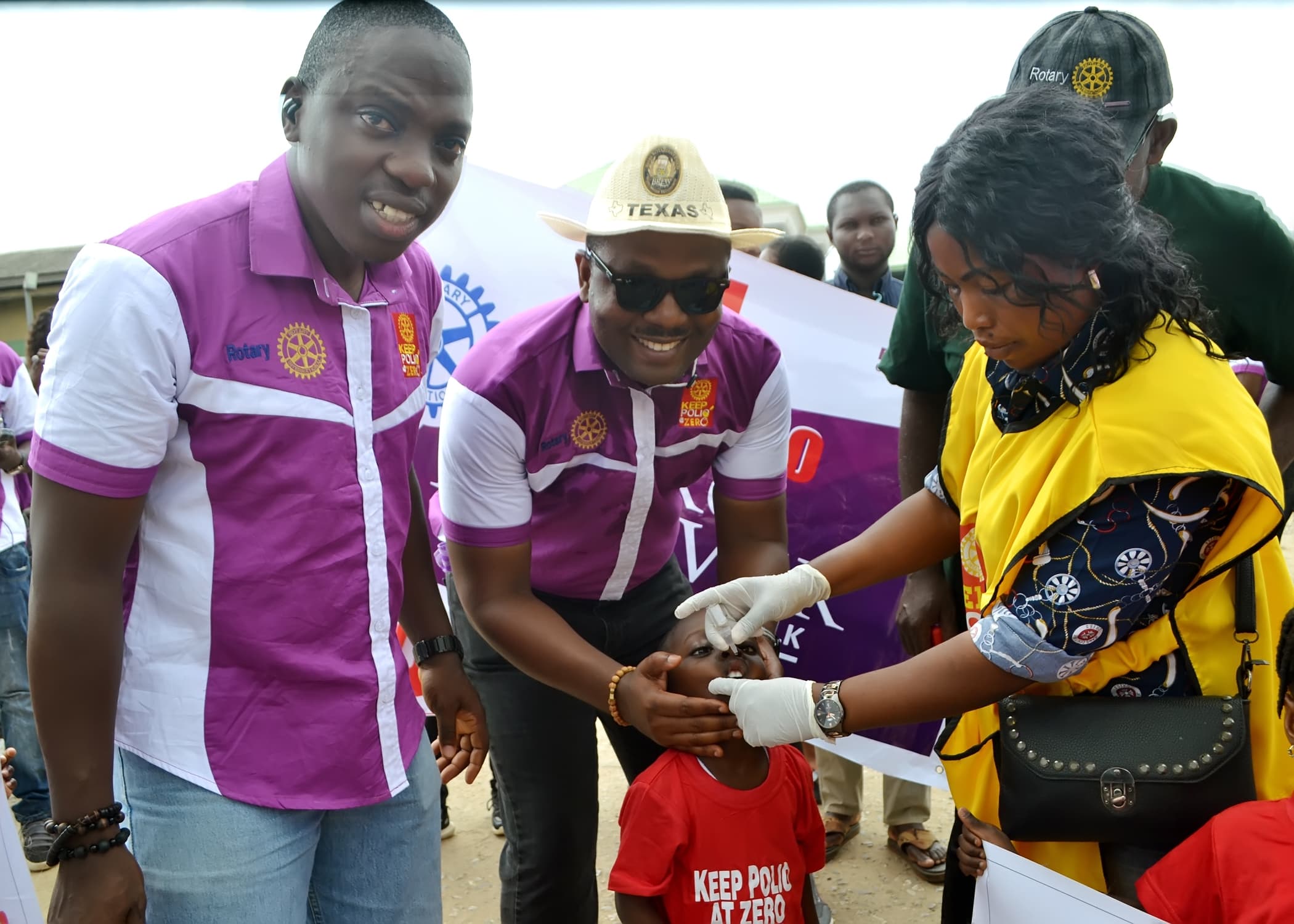 Rotary Club of Agbara members at a community project